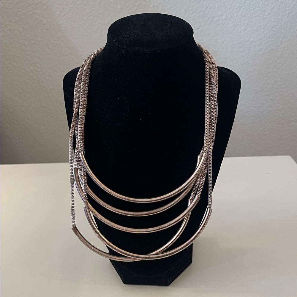 Elegant Multi-Strand Gold Necklace